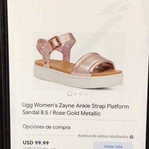 UGGS. SANDALS. COLOR. ROSE.  GOLD